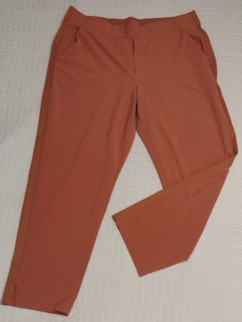 Athleta Brooklyn Ankle Pants Women's 16 Stretch Side Ribbed Athleisure